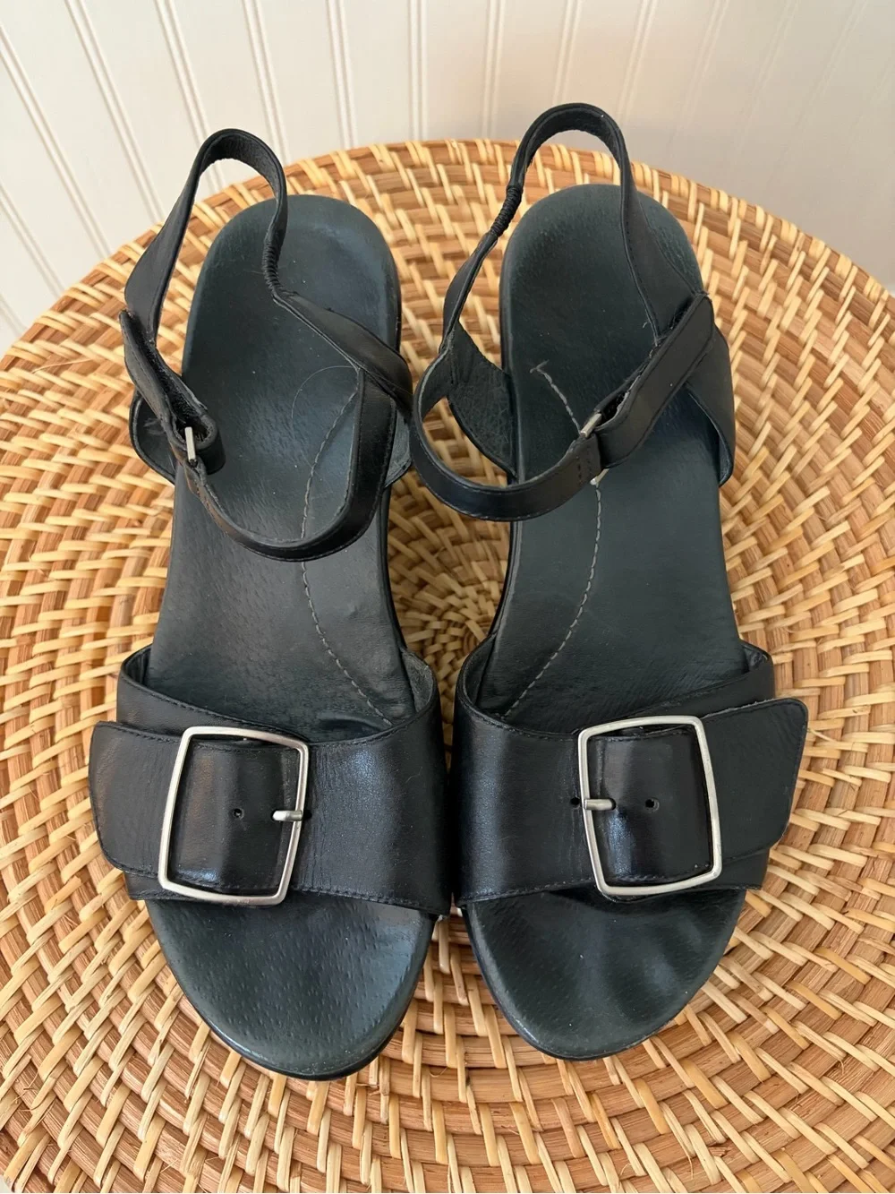 Dansko buckle platform sandals size 41